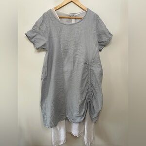 Saga Double Layer Cotton Dress One Size Italy Boho Lagenlook Oversized Women’s